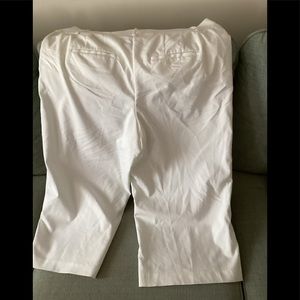 White copped wide leg pants size 18